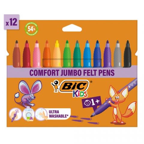 ROTULADOR FIBRA BIC KID CONFORT/COULEUR ESTUCHE de