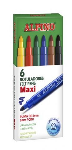 ROTULADOR FIBRA ALPINO MAXI ESTUCHE de  6