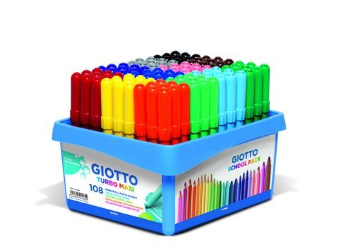 ROTULADOR FIBRA GIOTTO TURBO MAXI SCHOOL PACK de 1