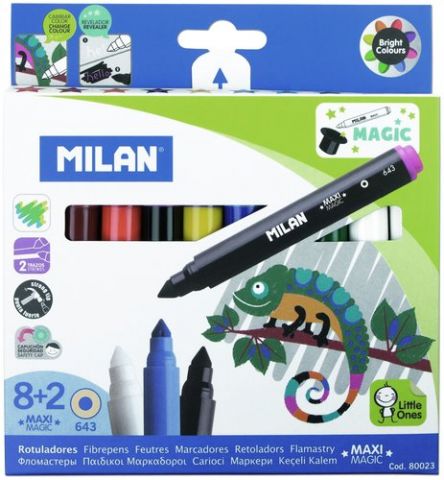 ROTULADOR FIBRA MILAN MAXI MAGIC ESTUCHE de 10 (8+