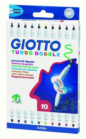 ROTULADOR FIBRA GIOTTO TURBO DOBBLE ESTUCHE de 10
