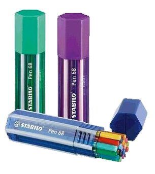 ROTULADOR FIBRA STABILO PEN 68  BIG PEN BOX PORTAT