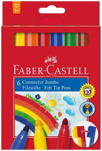 ROTULADOR FABER CONNECTOR PENS JUMBO CAJA de 6