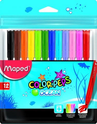ROTULADOR FIBRA MAPED COLOR´PEPS OCEAN ESTUCHE de