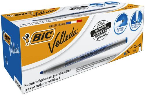 MARCADOR PIZARRA BIC VELLEDA 1721 CONICO  AZUL
