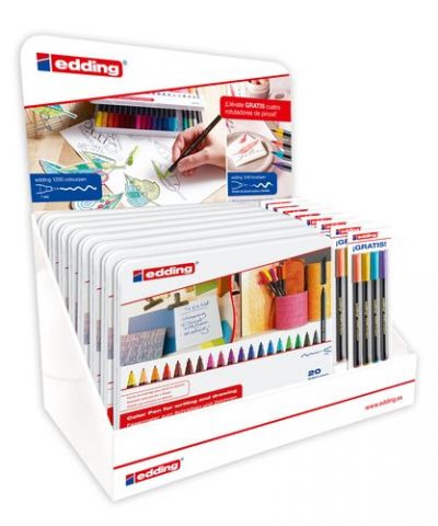 ROTULADOR FIBRA EDDING 1200 CAJA de METAL de 20 EX