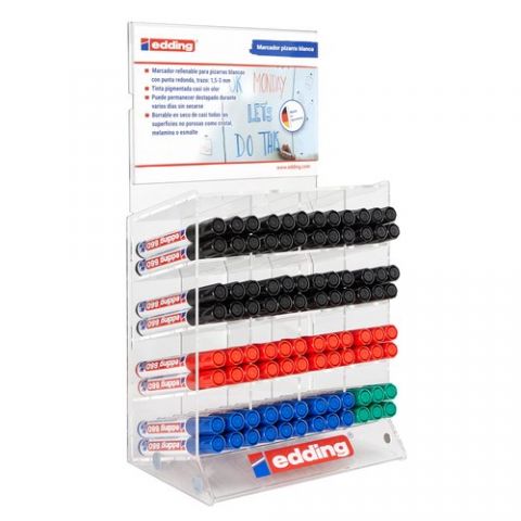 MARCADOR PIZARRA EDDING 660 CONICO  EXPOSITOR DE 9
