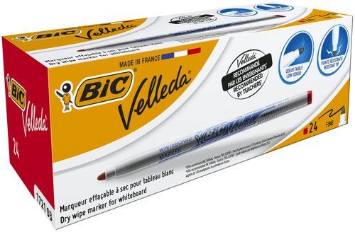 MARCADOR PIZARRA BIC VELLEDA 1721 CONICO  ROJO