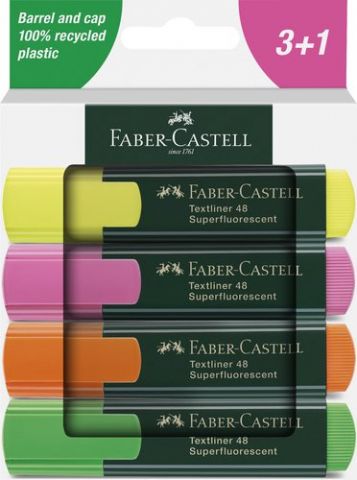 MARCADOR FLUOR FABER-CASTELL TEXTLINER 48  estuche