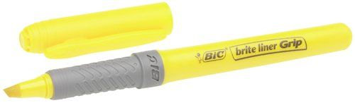 MARCADOR FLUOR BIC BRITE LINER GRIP AMARILLO