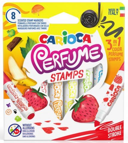 ROTULADOR FIBRA CARIOCA PERFUME STAMPS CAJA de 8