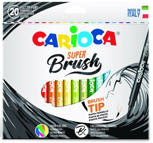 ROTULADOR CARIOCA SUPER BRUSH (CALIGRAFIA) CAJA de