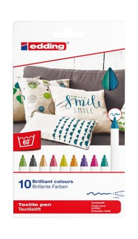 MARCADOR TEXTIL EDDING 4600 (fino) CAJA de 10