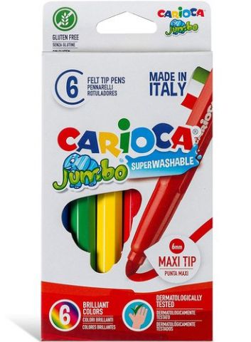 ROTULADOR FIBRA CARIOCA JUMBO ESTUCHE de 6