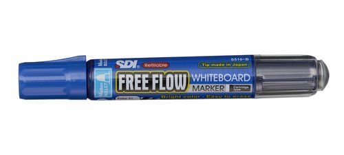 MARCADOR PIZARRA FREE FLOW RECARGABLE CONICO AZUL