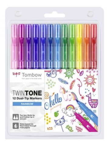 ROTULADOR TOMBOW TWINTONE ARCO IRIS E.12