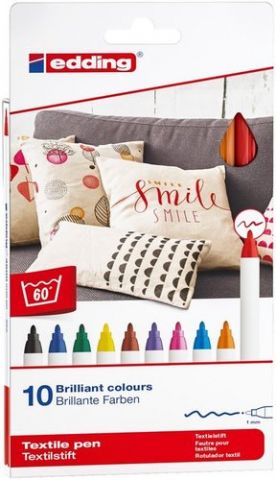 MARCADOR TEXTIL EDDING 4600 (fino) COLORES BASICOS