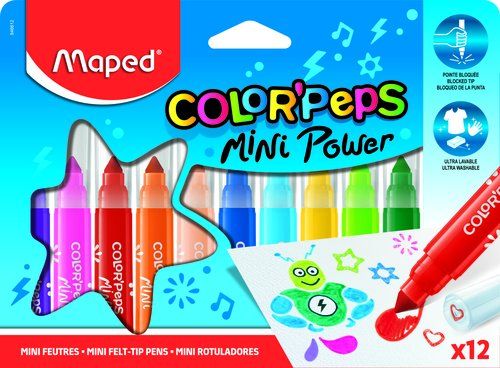 ROTULADOR FIBRA MAPED COLOR´PEPS MINI JUMBO ESTUCH