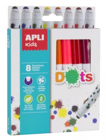 ROTULADOR APLI DOTS   ESTUCHE de 8