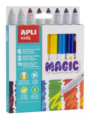 ROTULADOR APLI MAGIC   ESTUCHE de 8