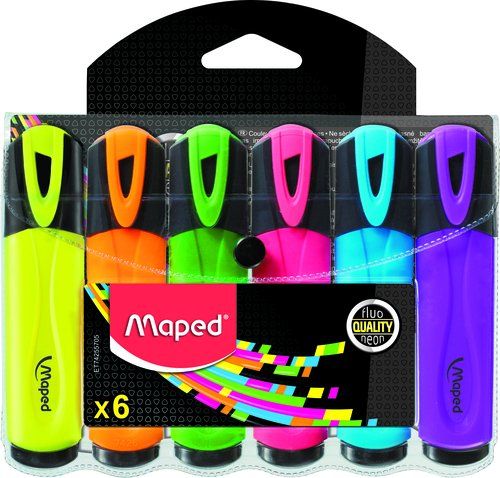 MARCADOR FLUOR MAPED FLUO PEPS CLASSIC  PACK de 6