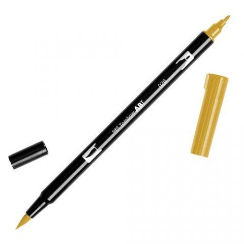 ROTULADOR TOMBOW DOBLE PUNTA PINCEL AMARILLO ORO