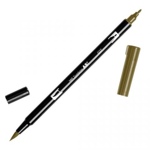 ROTULADOR TOMBOW DOBLE PUNTA PINCEL OCRE OSCURO