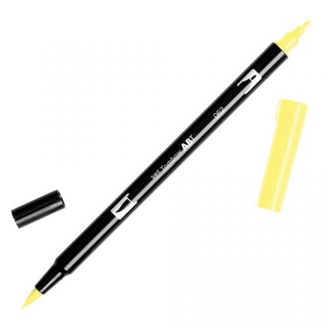 ROTULADOR TOMBOW DOBLE PUNTA PINCEL AMARILLO PALID