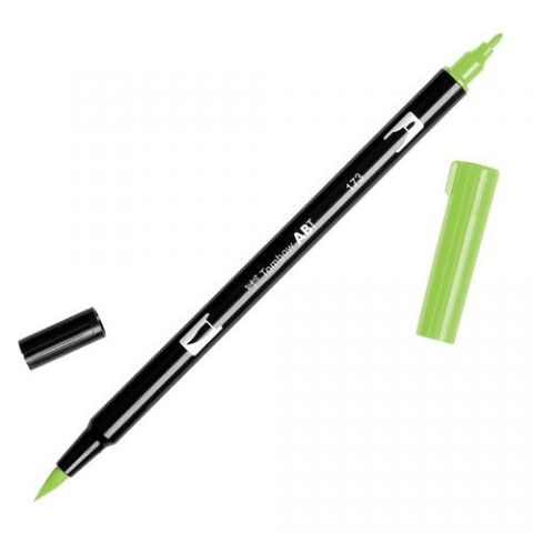 ROTULADOR TOMBOW DOBLE PUNTA PINCEL VERDE SAUCE