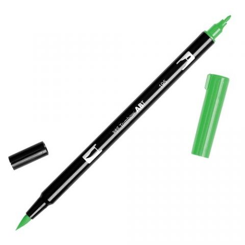 ROTULADOR TOMBOW DOBLE PUNTA PINCEL VERDE CLARO