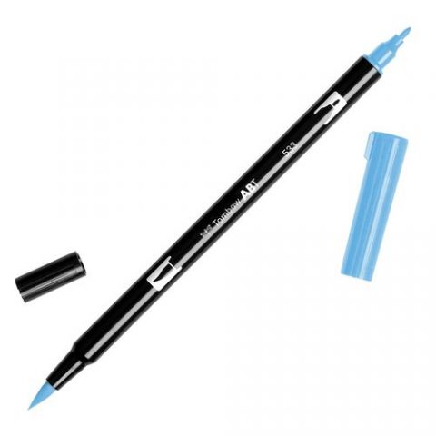 ROTULADOR TOMBOW DOBLE PUNTA PINCEL AZUL ELECTRICO