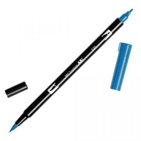 ROTULADOR TOMBOW DOBLE PUNTA PINCEL AZUL COBALTO