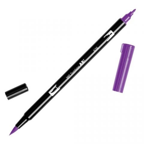 ROTULADOR TOMBOW DOBLE PUNTA PINCEL MORADO REAL