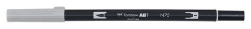 ROTULADOR TOMBOW DOBLE PUNTA PINC. GRIS