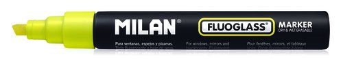 ROTULAD.PIZARRA MILAN FLUOGLASS AMARILLO