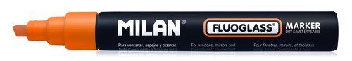 ROTULAD.PIZARRA MILAN FLUOGLASS NARANJA