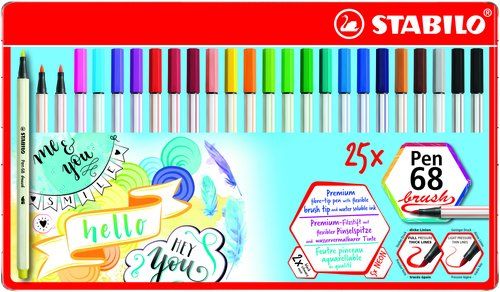 ROTUL.STABILO PEN 68  BRUSH CAJA 25