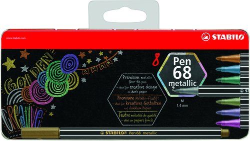 ROTUL.STABILO PEN 68 METALLIC C/8