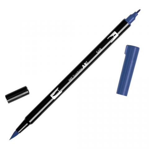 ROTULADOR TOMBOW DOBLE PUNTA PINCEL AZUL JET