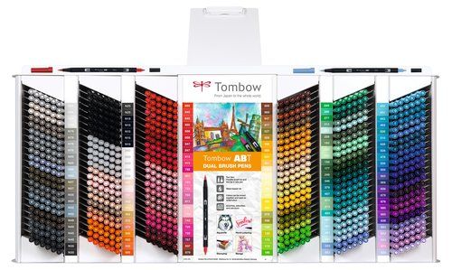 ROTULADOR TOMBOW DOBLE PUNTA PINCEL EXPOSITOR VACI