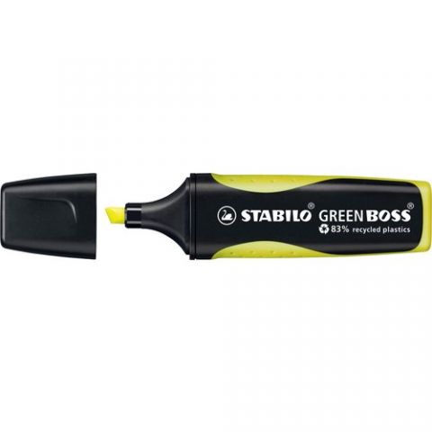 MARCADOR FLUOR STABILO GREEN BOSS AMARILLO