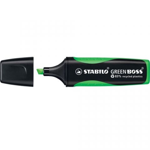 MARCADOR FLUOR STABILO GREEN BOSS VERDE