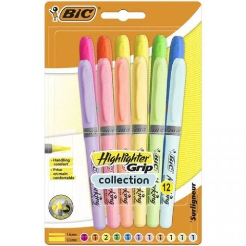 MARCADOR FLUOR BIC HIGHLIGHTER PASTEL BLISTER de 1
