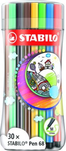 ROTULADOR FIBRA STABILO POINT 68 SLEEVE PACK ESTUC