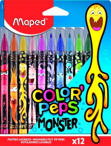 ROTULADOR FIBRA MAPED COLOR´PEPS MONSTER ESTUCHE d