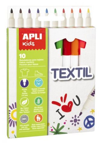 ROTULADOR APLI TEXTIL ESTUCHE de 10