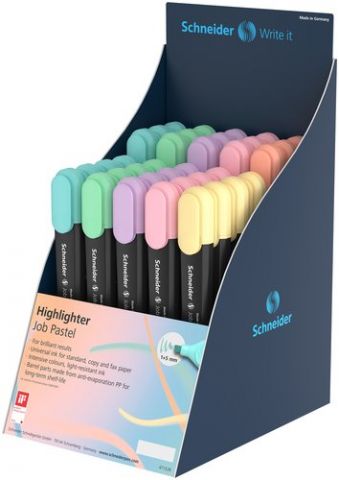 MARCADOR FLUOR SCHNEIDER JOB PASTEL SURTIDO EXPOSI
