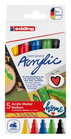ROTUL.EDDING 5100 ACRYLIC BASICOS PACK 5
