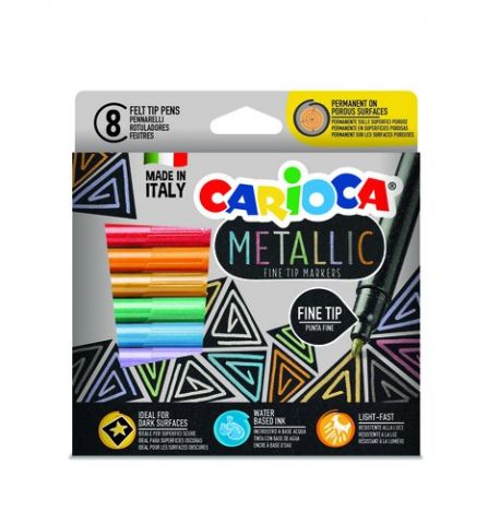 ROTUL.CARIOCA METALLIC FINE CAJA de 8
