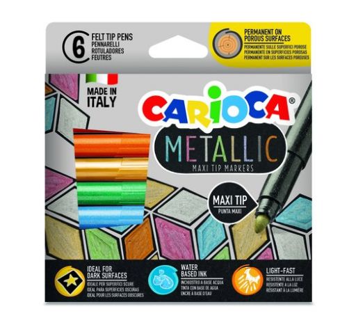 ROTUL.CARIOCA METALLIC MAXI CAJA de 6